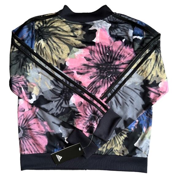 Adidas Multicolor Long Sleeve Tricot Jacket, Girls L(14) - Picture 4 of 9